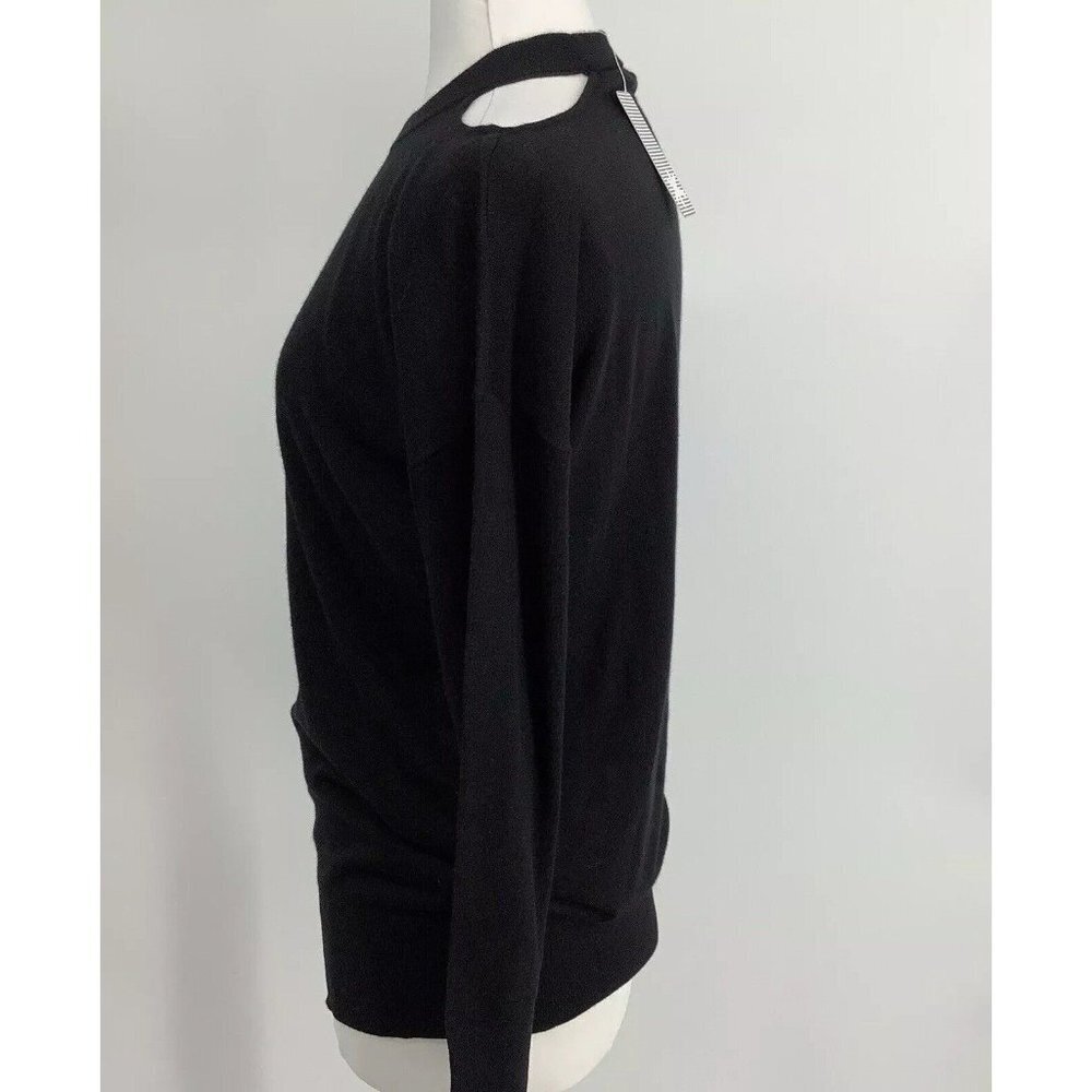 Splendid Women's Canarise Cut Out Shoulder Sweater Black SZ L Large New TOP - Picture 7 of 11
